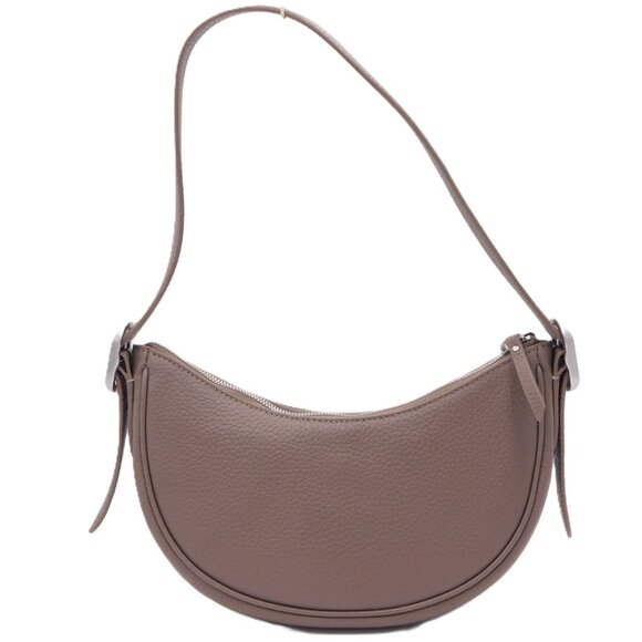 Quince Italian Leather Mini Crescent Shoulder Bag | Taupe | VGUC - Picture 11 of 11